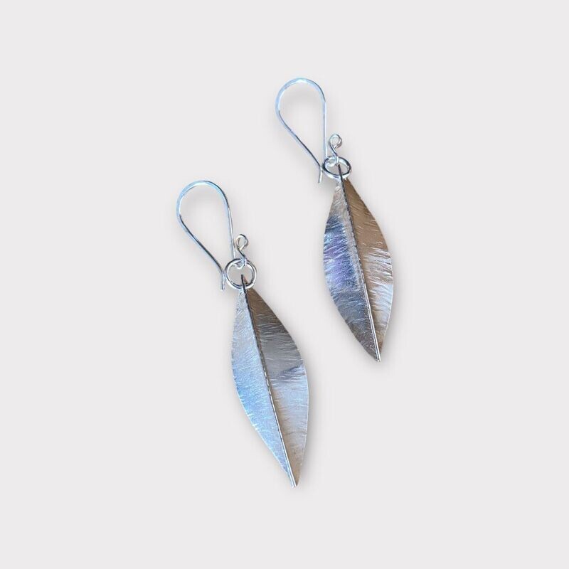 Folded leaf earrings by Margaret Rae