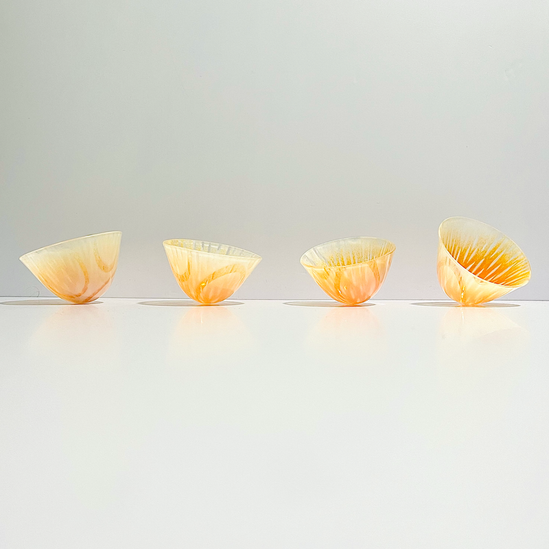 Small orange vessel by Una Galbraith