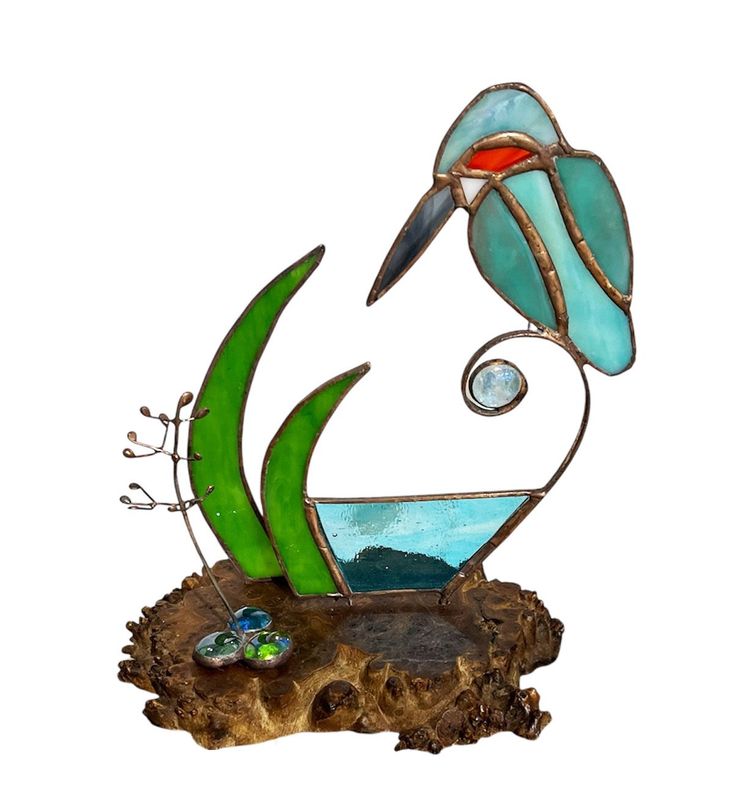 Fishing kingfisher by Lorna C Radbourne