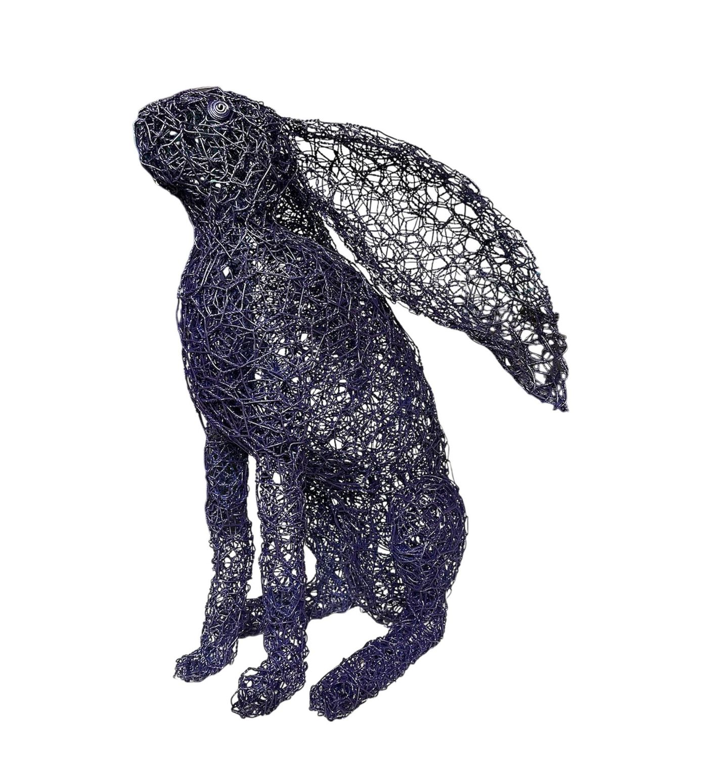 Moon gazing hare by Laura Woods