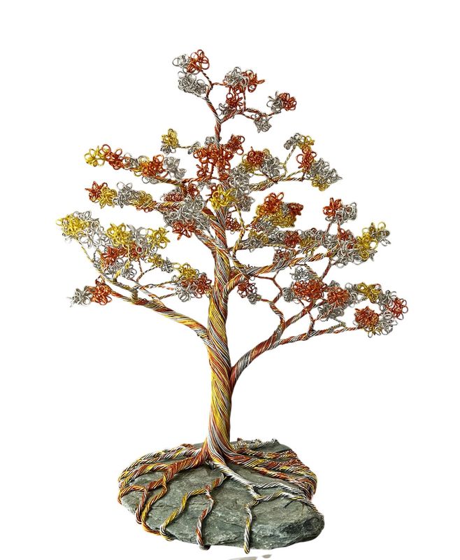 Yellow & orange tree by Laura Woods