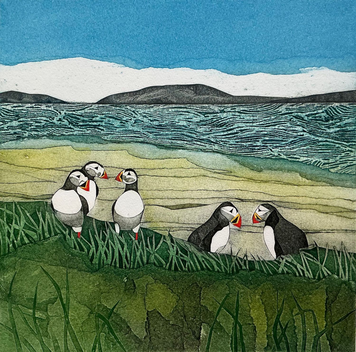 Prattling Puffins by Sarah Ross Thompson