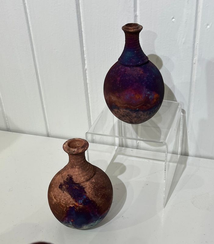 Small Raku bottle - John Scott