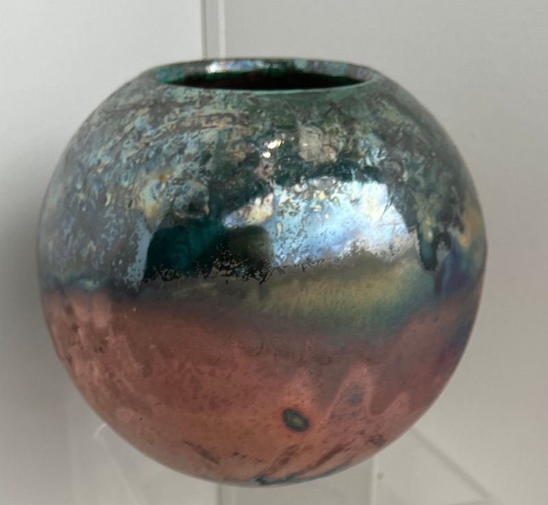 Large mirror glazed pot - John Scott