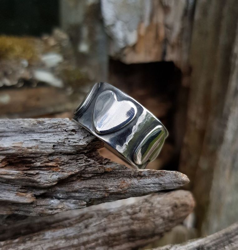 Multi heart ring by Silverpickle