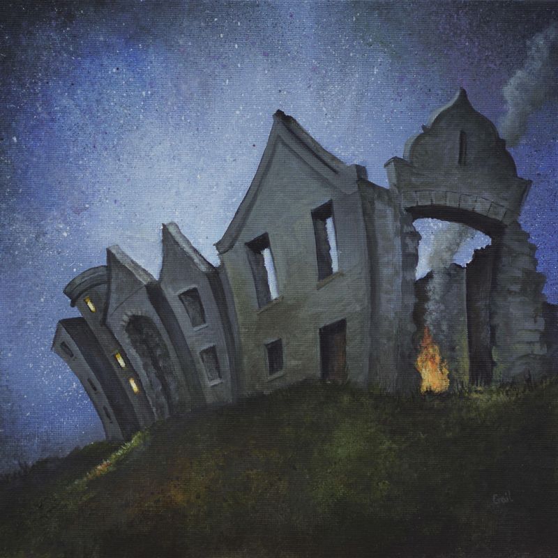 Bonfire Night, Slains Castle by Gail Stirling Robertson