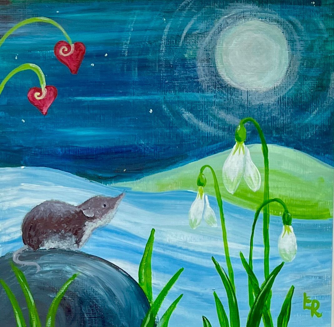 Shrew worshipping the moon by Lorna C Radbourne Shrew worshipping the moon by Lorna C Radbourne