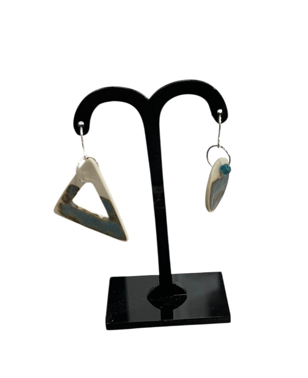 Fiddlers earring triangle & circle by Emily K Goan Fiddlers earring triangle & circle by Emily K Goan