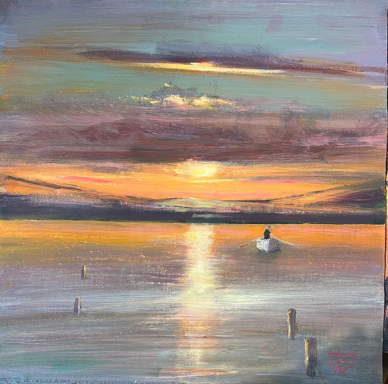 Silent lament sunset by John Robert Smith