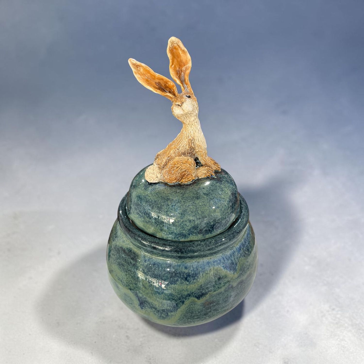 Hare pot by Caroline Storer