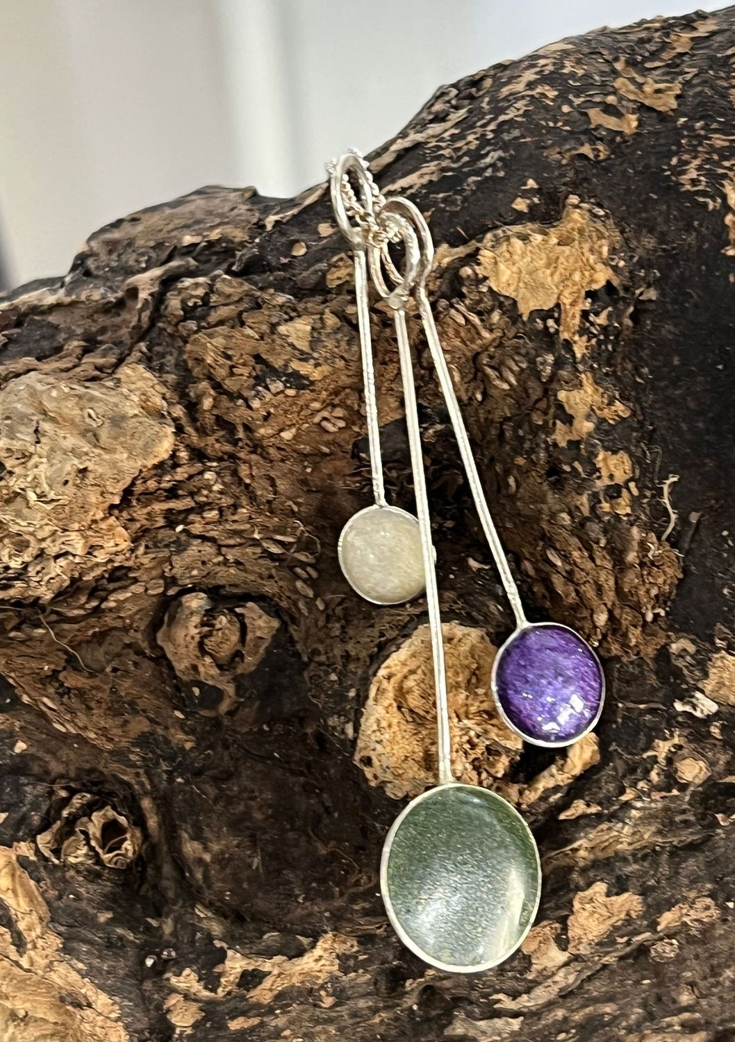 Heather triple dot drop pendant by Diana King