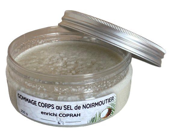 Gommage corps enrichi au COPRAH ou KARITÉ bio Gommage corps enrichi au COPRAH ou KARITÉ bio