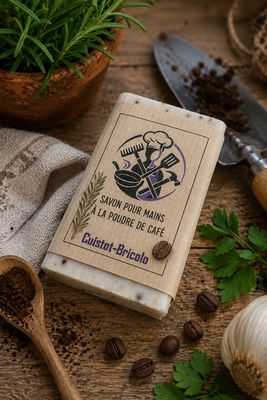 Savon exfoliant à la poudre de café