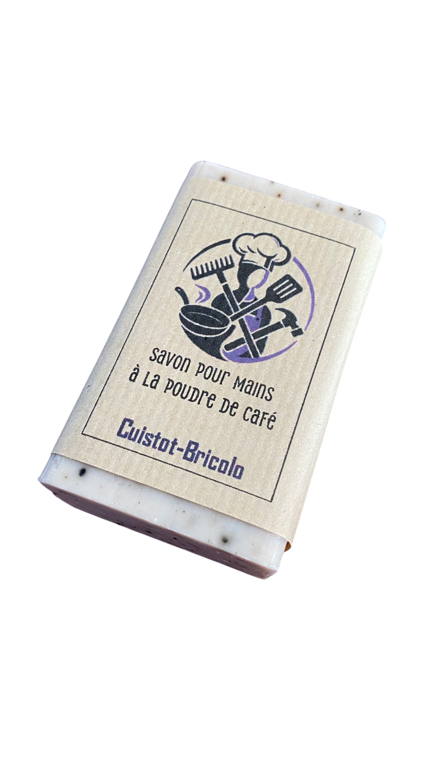 savon mains à la poudre de café