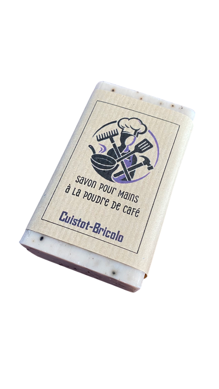 savon mains à la poudre de café