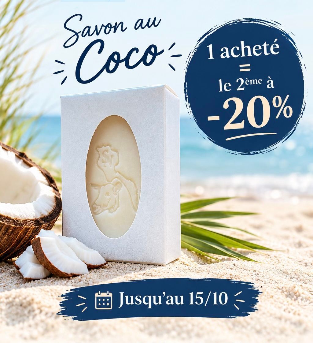 1 Savon acheté = le 2ème à - 20 %/lot de 2 produits