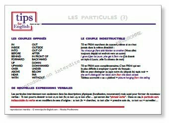 Fiche  PARTICULES-PRÉPOSITIONS