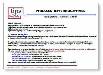 Fiche INTERROGATIVES