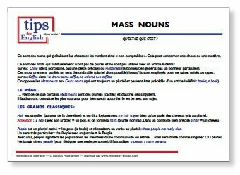 Fiche MASS NOUNS