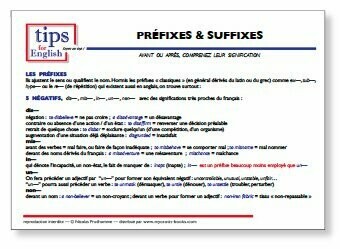 Fiche PRÉFIXES-SUFFIXES
