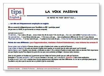 Fiche VOIX PASSIVE