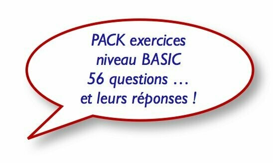 PACK exercices anglais, niveau BASIC  (e-book PDF)