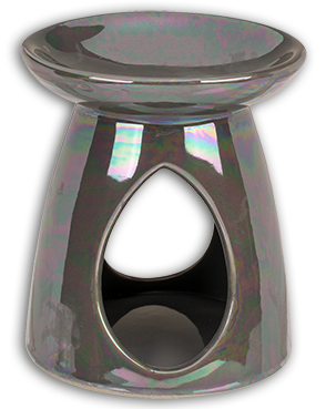 Duftlampe perlmutt/schillernd grau