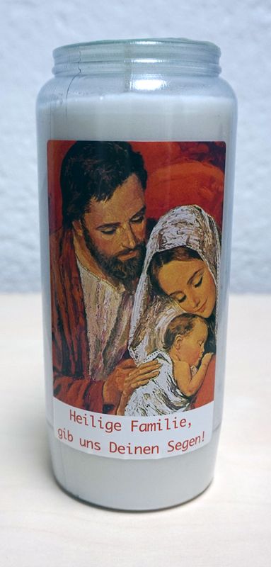 Kompolichtkerze Motiv „Heilige Familie“