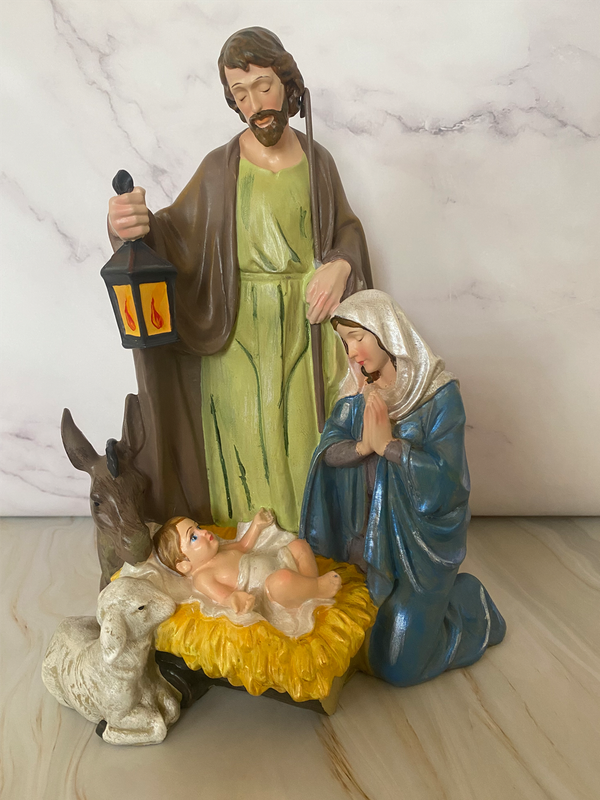 Heilige Familie - grünes Gewand - Grösse 25 cm