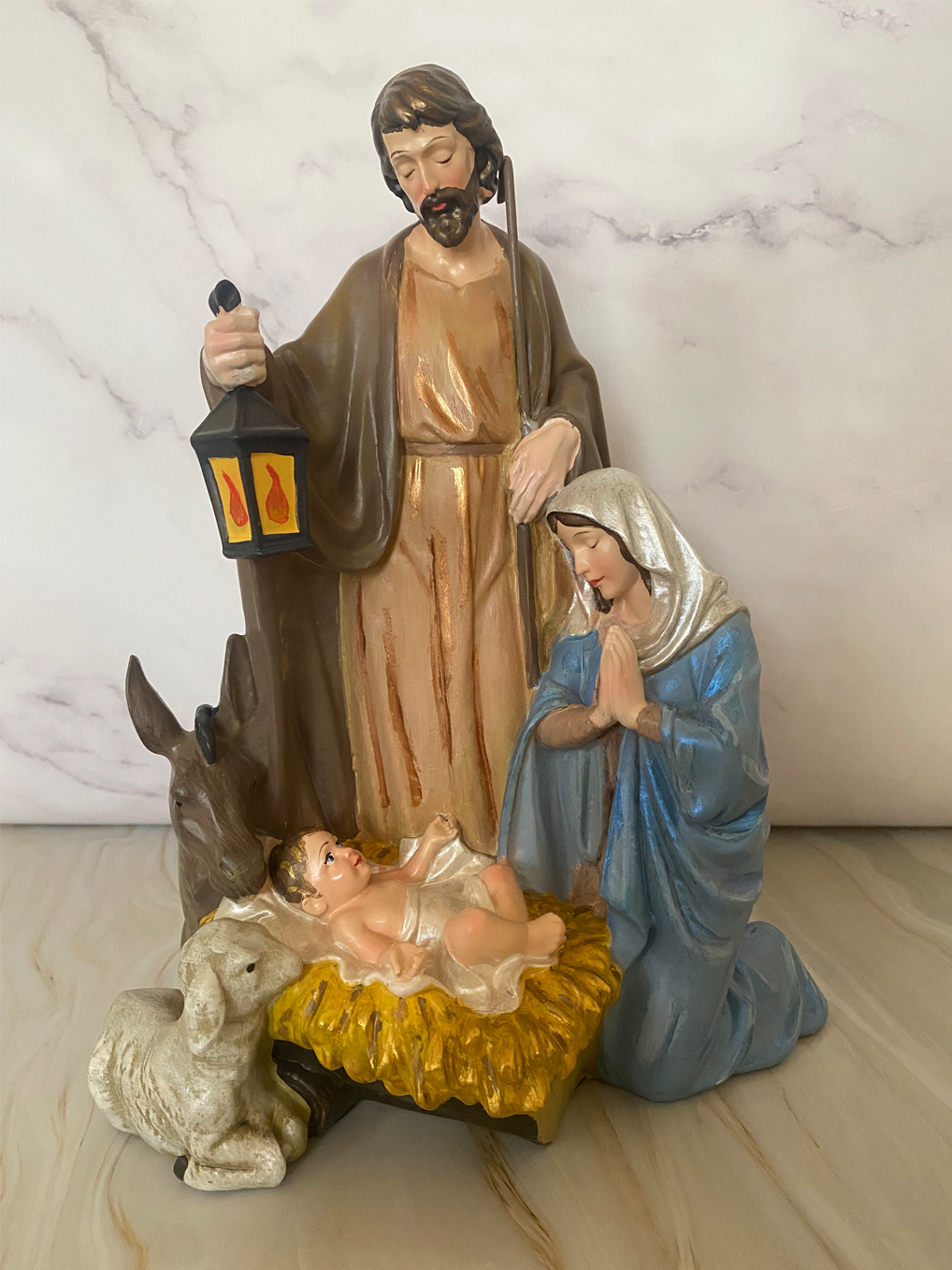 Heilige Familie - hellbraunes Gewand - Grösse 25 cm