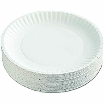 Uncoated Paper Plates 100ct
