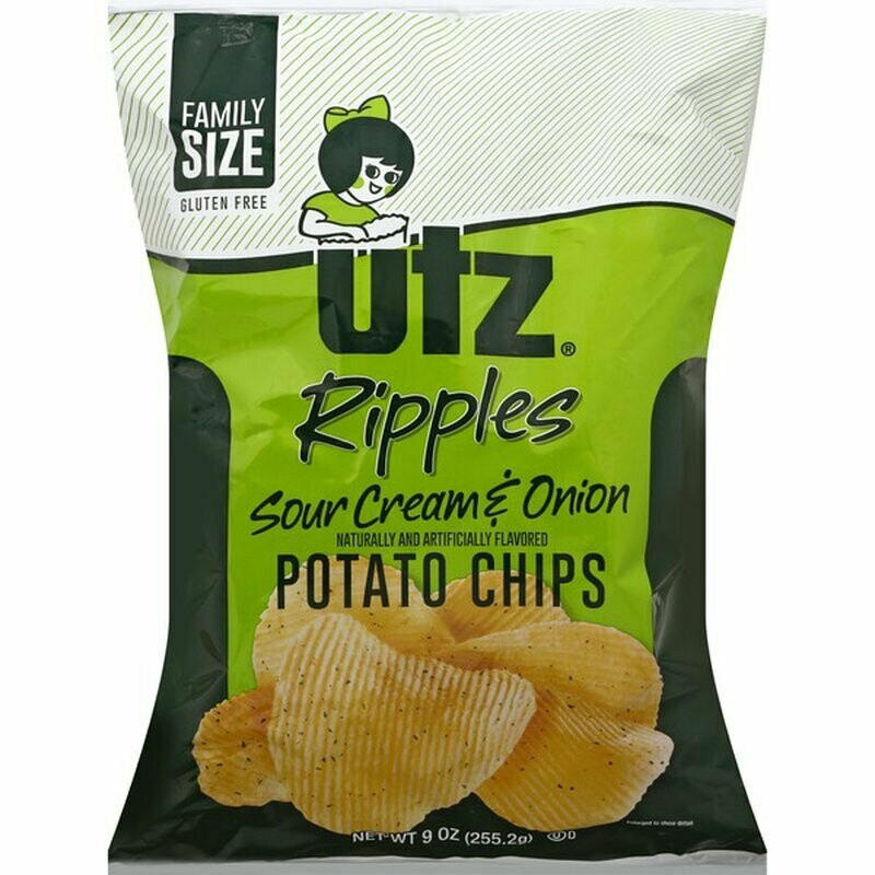 utz Sour Cream & Onion Ripples 9oz