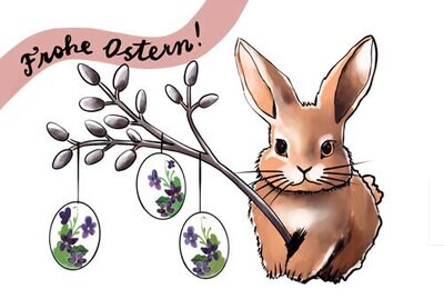 Oster-Postkarte mit Gruß