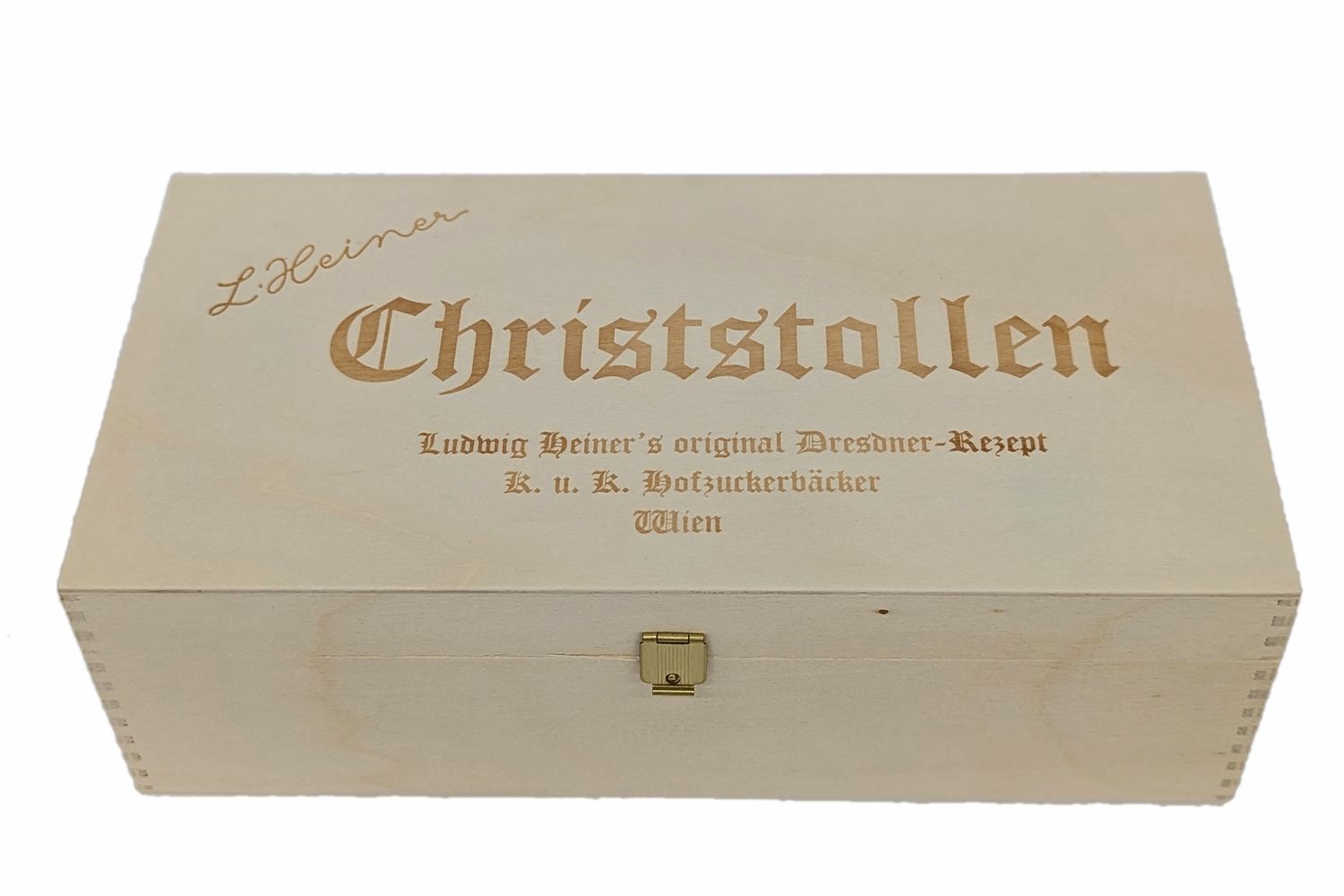 Heiner Christstollen (800g) im Holzkisterl – Wiener Zuckerbäcker-Tradition seit 1906