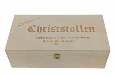 Heiner Christstollen (800g) im Holzkisterl – Wiener Zuckerbäcker-Tradition seit 1906