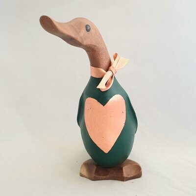 Gold Leaf Heart Duck