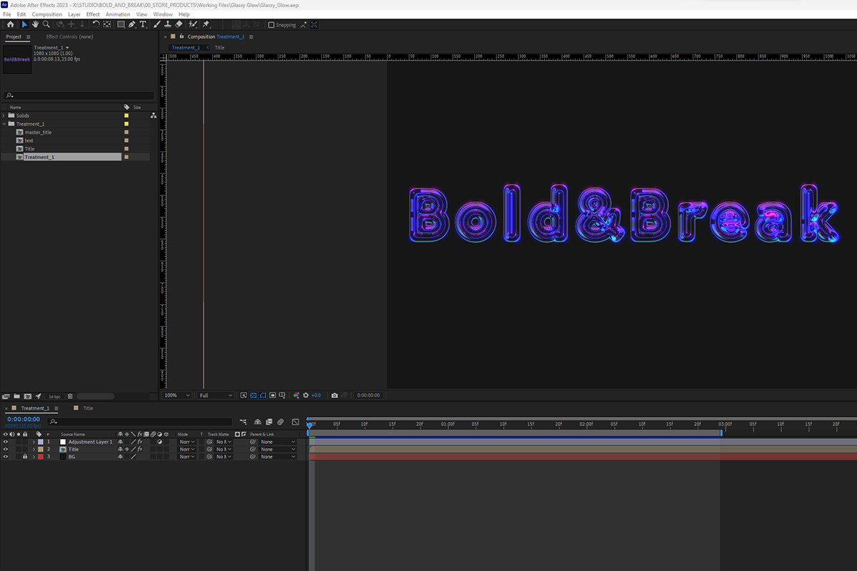 Glassy Glow - Working file