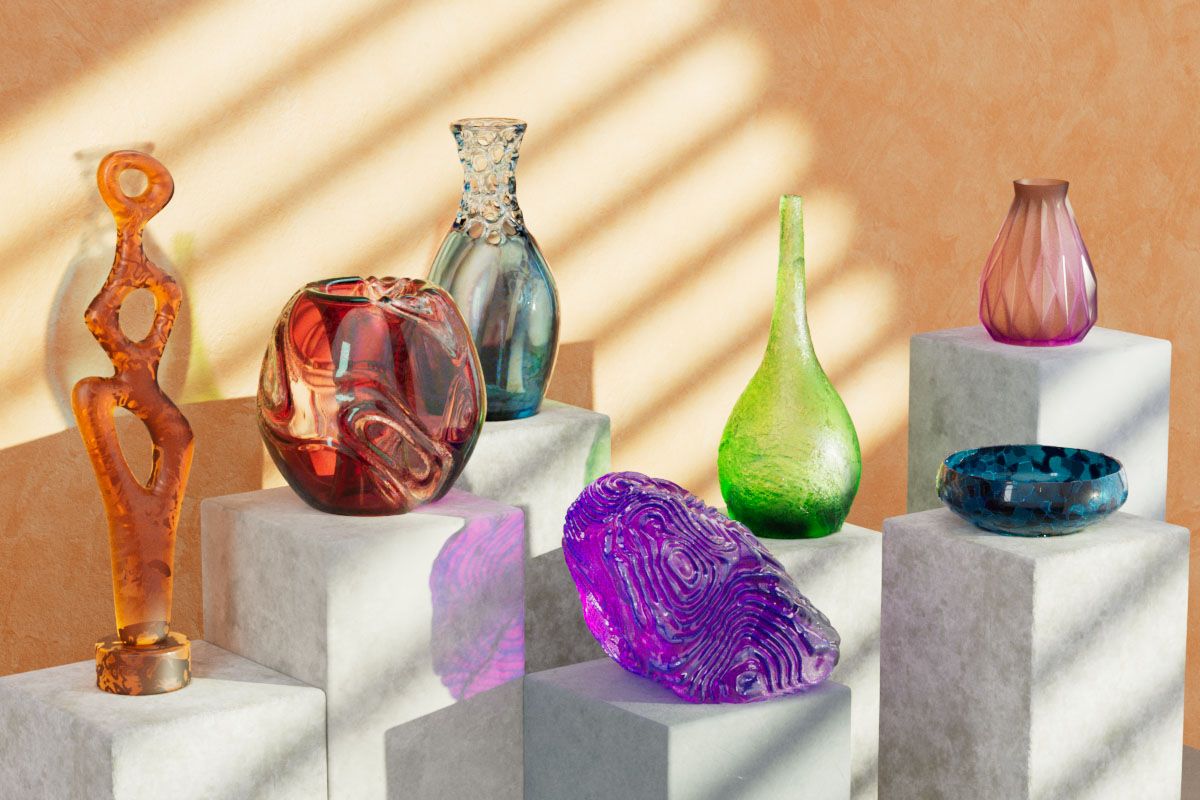 Abstract Glass Redshift Materials Pack