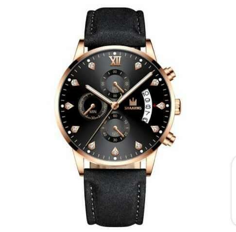 Sharium Leather Wrist Watch