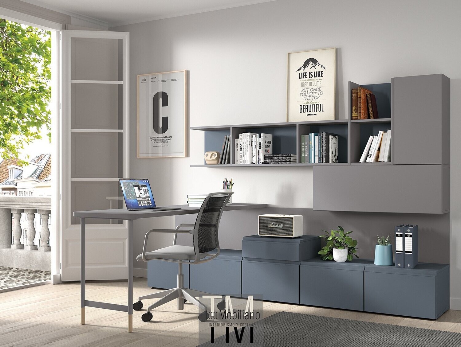 Mesa de estudio y teletrabajo