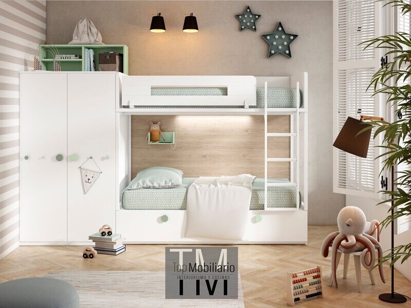 Litera con cama de arrastre