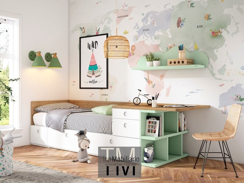 Cama con módulos box apilables Adapt