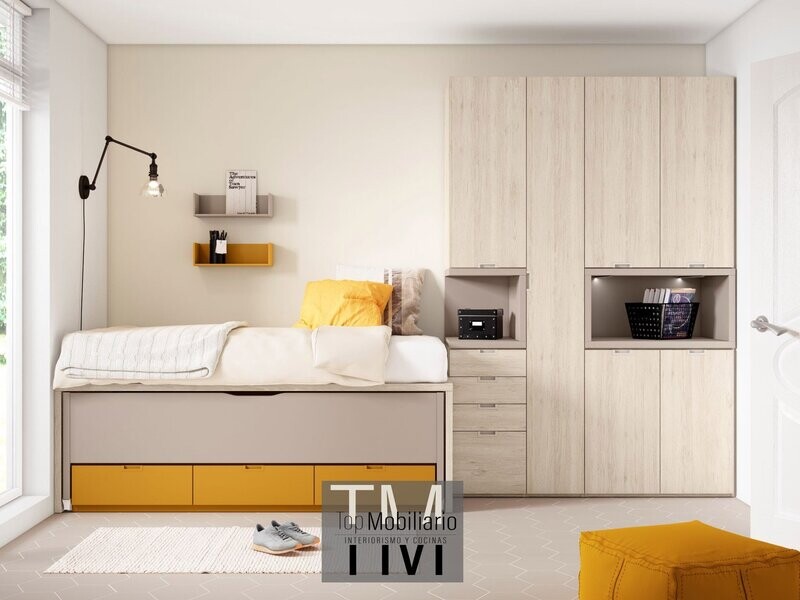 Cama compacta tres cajones Adapt