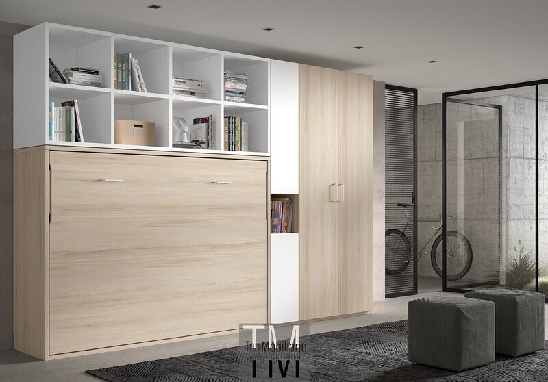 Conjunto de armarios con puertas batientes