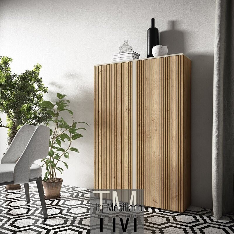 Mueble funcional Ansel con frentes lineales Ilusion Brave