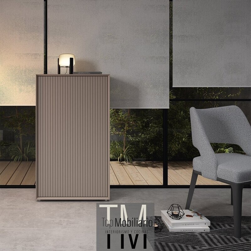 Mueble funcional Leonardo con acabado lineal Ilusion Brave