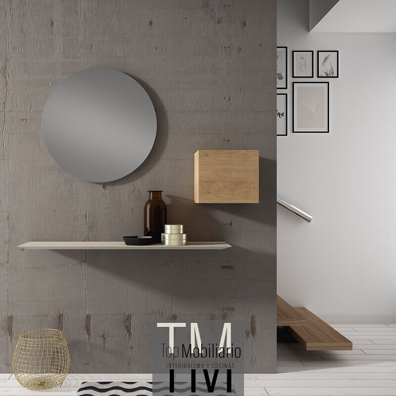 Recibidor modular con estante y cubo con puerta Ilusion Brave