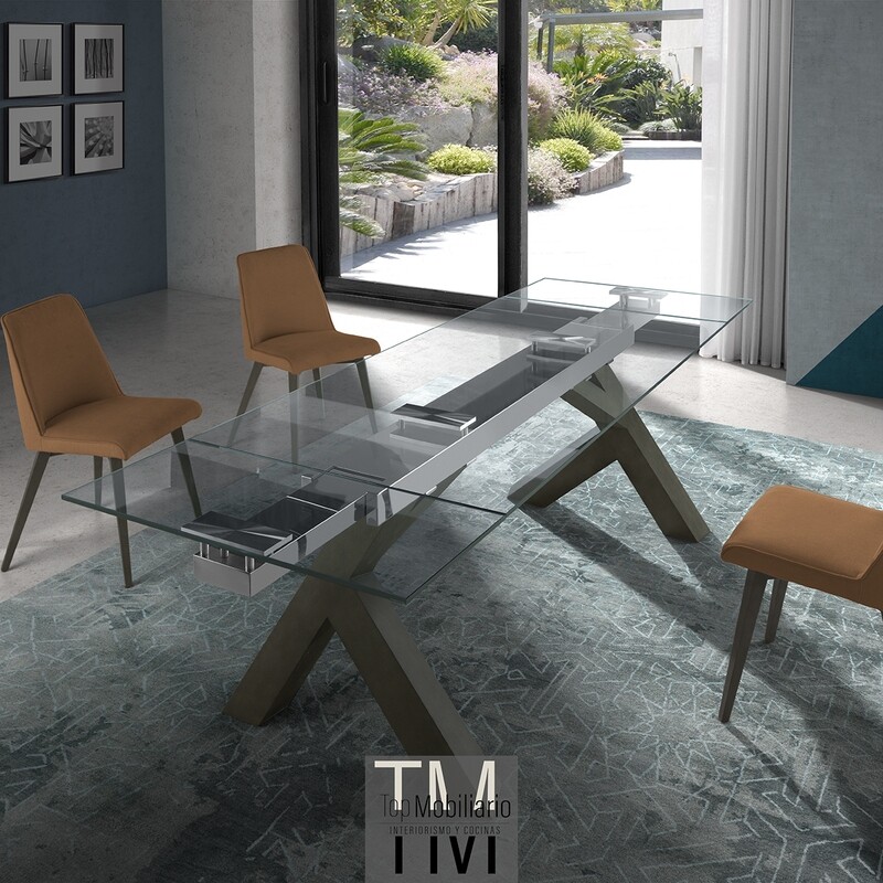 Mesa de comedor extensible Ash