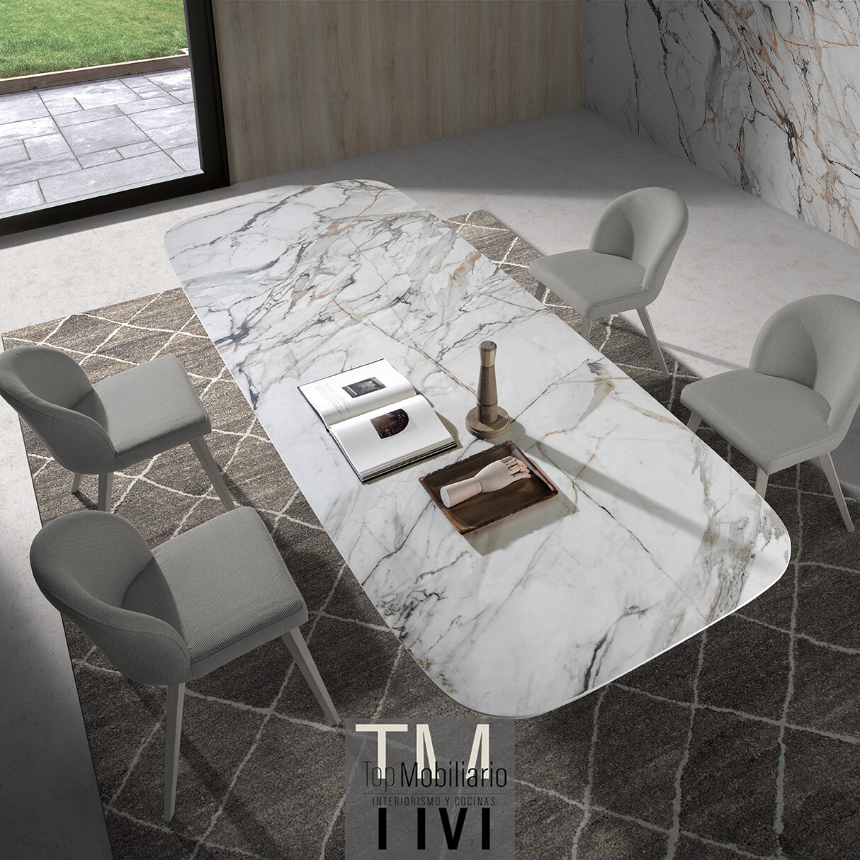 Mesa de comedor fija Jasper Fix Porcelánico