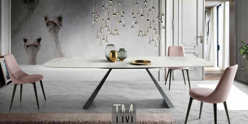 Mesa de comedor fija Vik fix Porcelánico